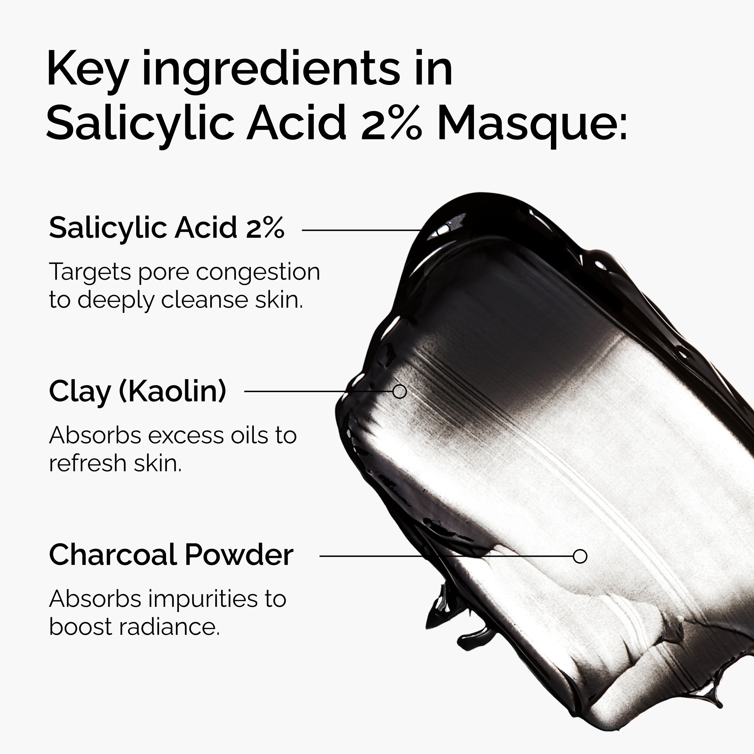 Salicylic Acid 2% Masque: Smooth Skin with Charcoal & Clay 50ml - Image 3